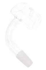 10 mm male Eyce wholesale quartz banger, angled clear fused silica accessory shot for concentrate rig replacement sales