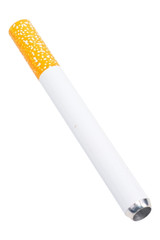 wholesale stealth cigarette bat for large dugouts, close detail of speckled filter and metal bowl, 3-inch.