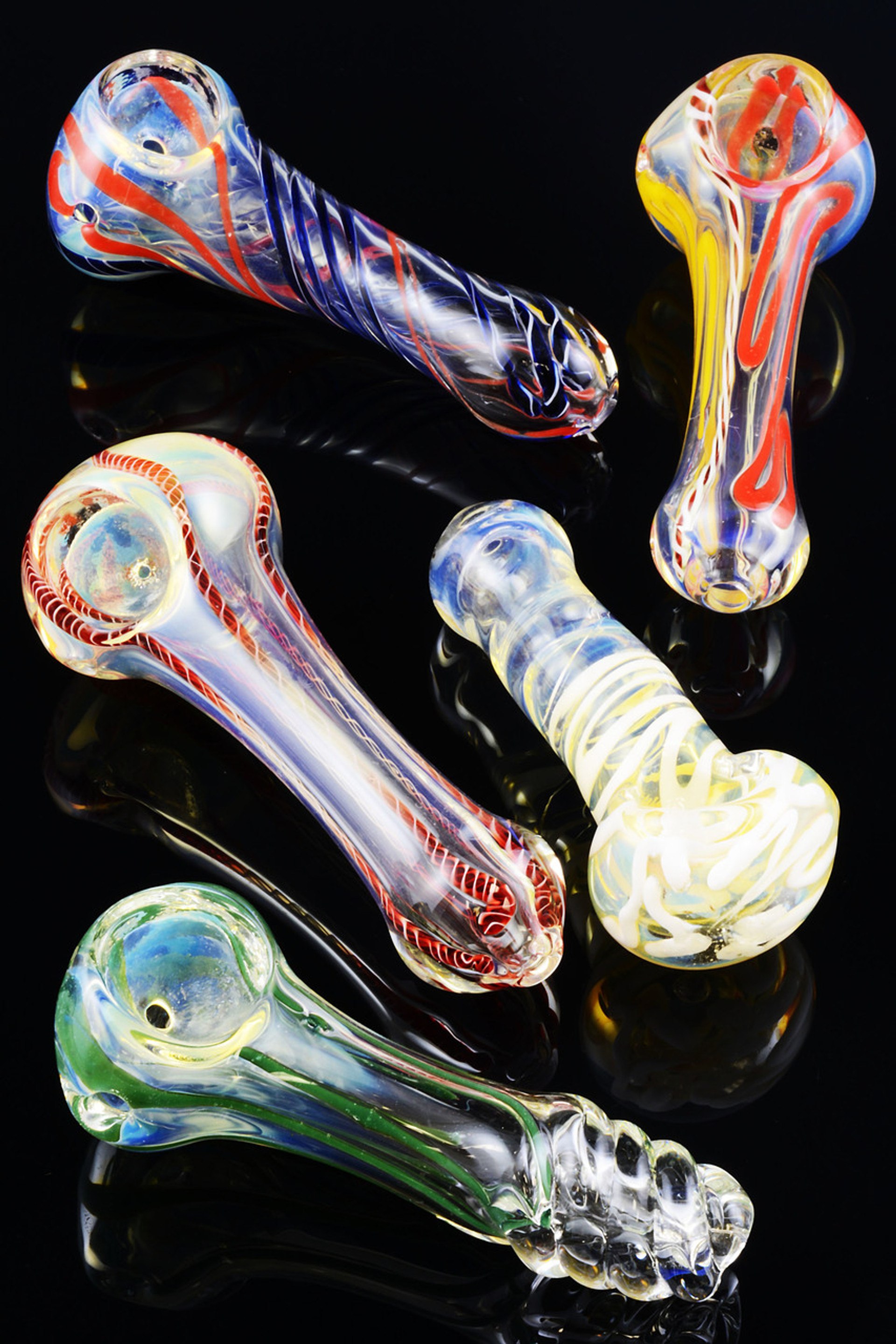 (Mix) Small Color Changing Glass Pipe P1205 Bulk Smoking Pipes