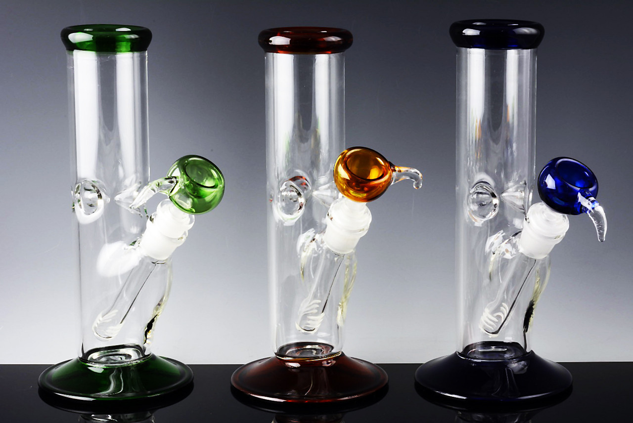 (US Made) Small Glass on Glass Straight Shooter Water Pipe WP784