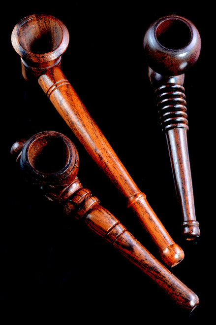 (Mix) Carved Wood Pipe - W0212