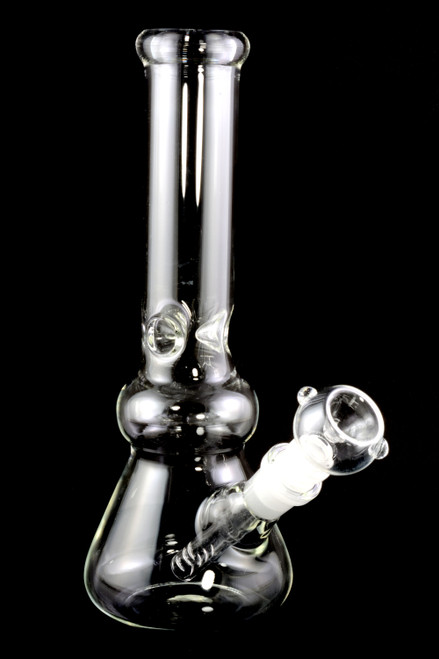 Medium Clear Glass Beaker Water Pipe - WP1831