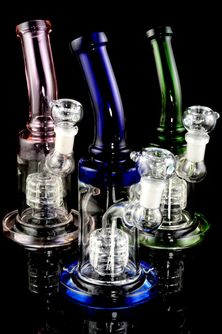 Small Stemless Bent Neck GoG Water Pipe with Matrix Perc - WP1860