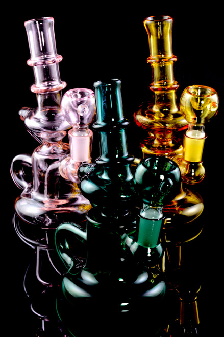 Small Stemless GoG Recycler Water Pipe - WP1862