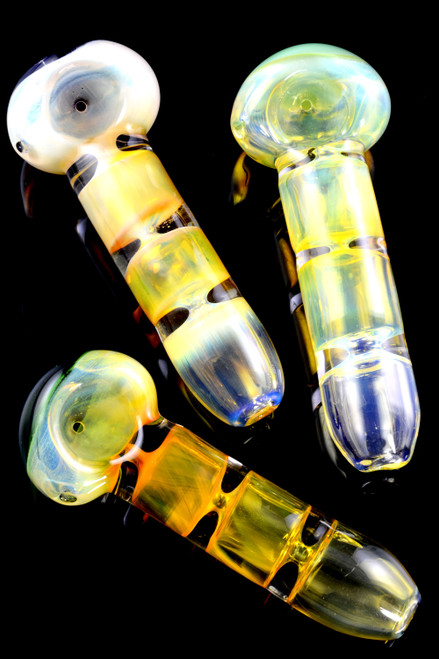 Thick Color Changing Chambered Glass Pipe - P1999