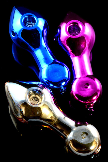 Thick Colored Metallic Glass Pipe - P2039