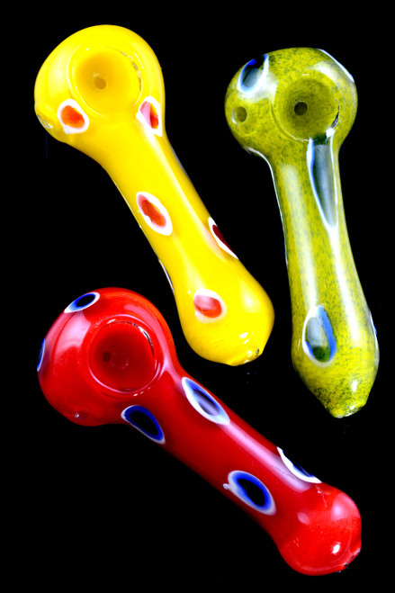 Frit Multicolor Bubble Dot Glass Pipe - P2212