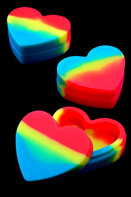 Colorful Silicone Heart Jar - J0223
