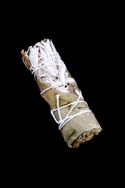 Small California White Sage Smudge Incense with Silver Dollar Eucalyptus - M0339