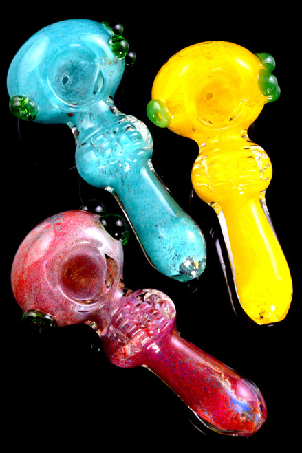 Thick Colorful Frit Glass Pipe - P2346