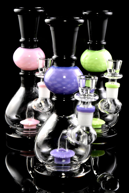 Small Stemless GoG Neon Water Pipe with Showerhead Perc - WP2839