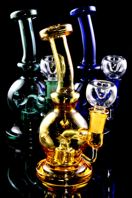 Colored GoG Stemless Sphere Water Pipe with Showerhead Perc - WP2850
