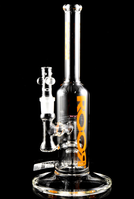 RooR Tech Clear Stemless Glass on Glass Water Pipe with Barrel Perc - WP2943