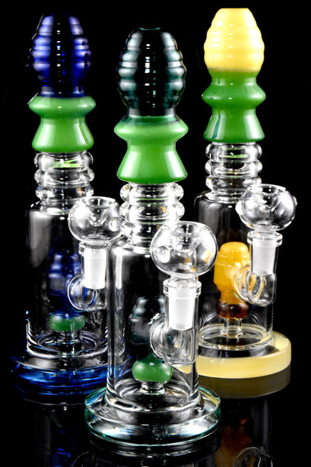 Bulk purchase cheap colorful glass water pipes with showerhead perc.