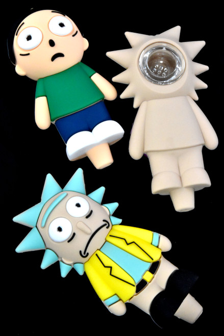 Bulk purchase Rick and Morty rubber character silicone pipes.