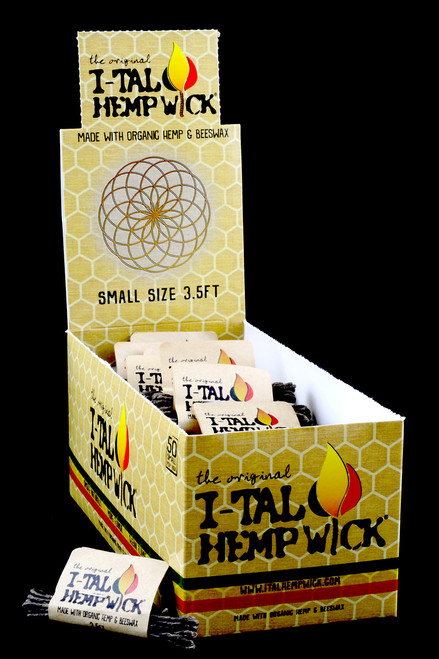 2) Two pack of - I-Tal Organic Beeswax Hemp Wick Lighter Sleeve