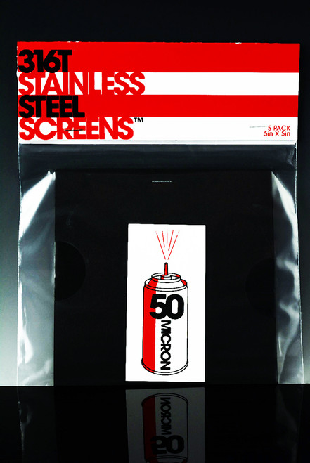 5" x 5" 50 Micron Stainless Steel Screens - M0171