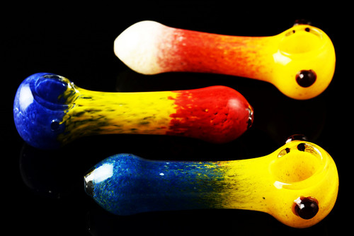 Multicolor Frit Glass Pipe - P829