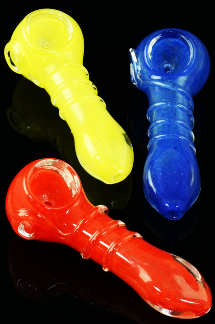 Small Frit Glass Pipe - P985