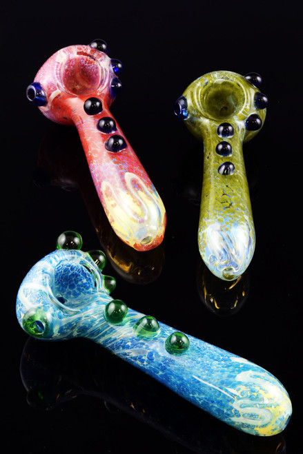 Color Changing Frit Glass Pipe - P1051