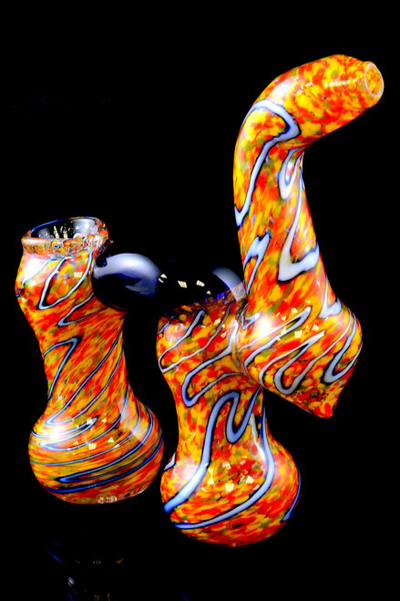 Large Frit Double Chamber Sherlock Bubbler - B0879