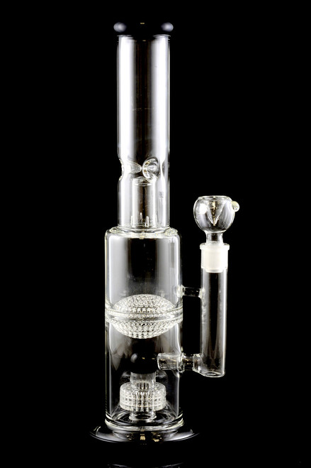 Large Stemless GoG Water Pipe with Matrix and Honeycomb Percs - WP1319