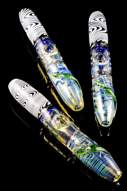 Color Changing Glass Lizard Steam Roller - P1586