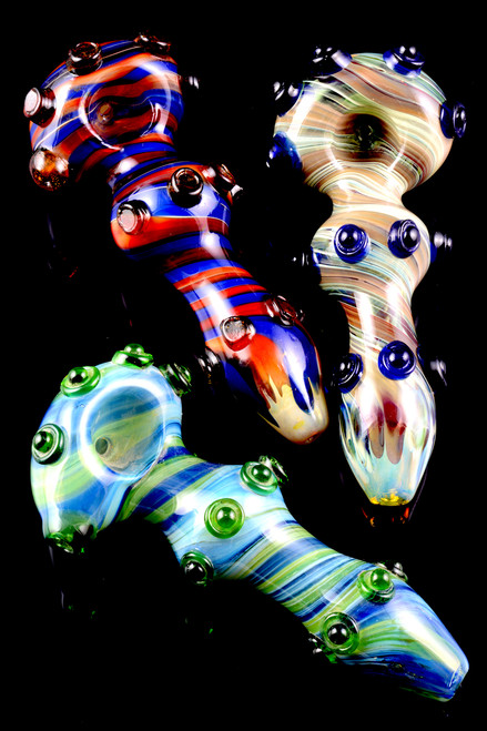 Thick Colorful Reverse Glass Pipe - P1593