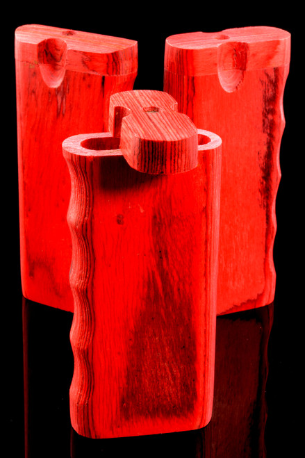 Wholesale red single grip wood dugouts for bulk purchase.