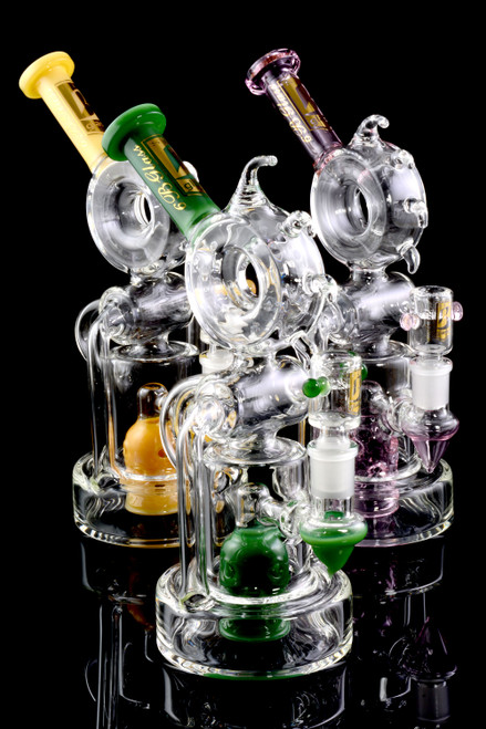 Medium Stemless GoG Donut Hole Recycler Water Pipe - WP1783