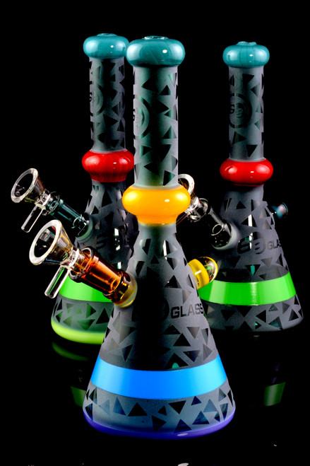 Small Stemless GoG Neon Color Sandblasted Water Pipe - WP1792