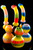 Large Multicolor Stripe Frit Sherlock Glass Bubbler  - B1124