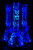 (US Made) Large GoG Glow in the Dark Decal Beaker Water Pipe - WP2279