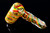 Large Square Color Changing Rasta Hammer Bubbler - B402