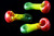 Small Rasta Frit Glass Pipe 2 - P542