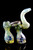 Large Color Changing Sherlock Frit Double Chamber Bubbler - B0909