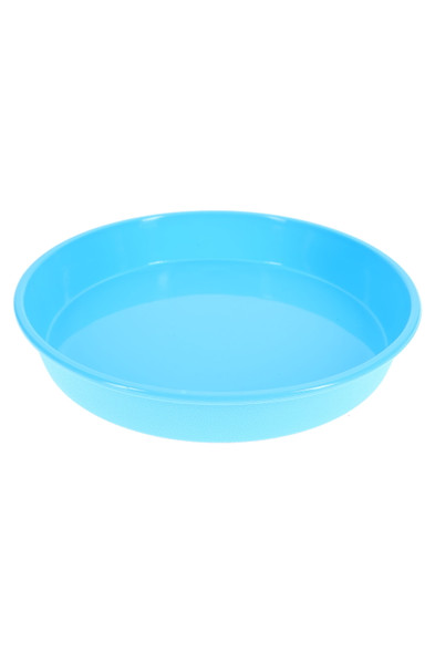 9-inch round silicone rolling tray inblue color, top-down view; non-stick prep surface for wholesale smoke-shop countertop displays