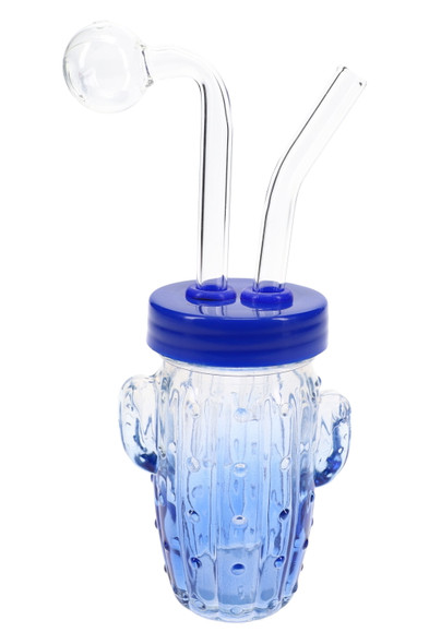 (US Made) 3.5" Colored Glass Cactus Oil Burner Rig – OIL147