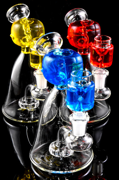 6" Small Fluid Filled Yoda GoG Beaker Water Pipe with Showerhead Perc - WP2746