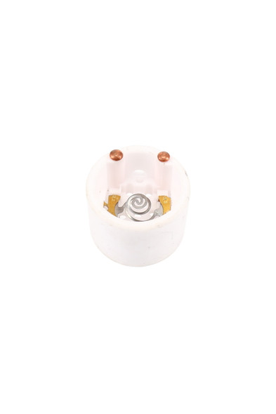 White ceramic replacement bowl with visible heating coil and copper contacts, small round cup, front angle on white background for wholesale smoke-shop supply.