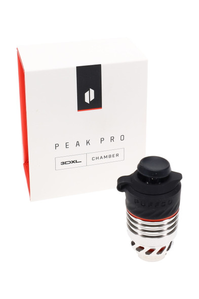 Shelf-ready Puffco Peak Pro 3D XL Chamber with branded retail box, perfect for wholesale countertop display packaging.