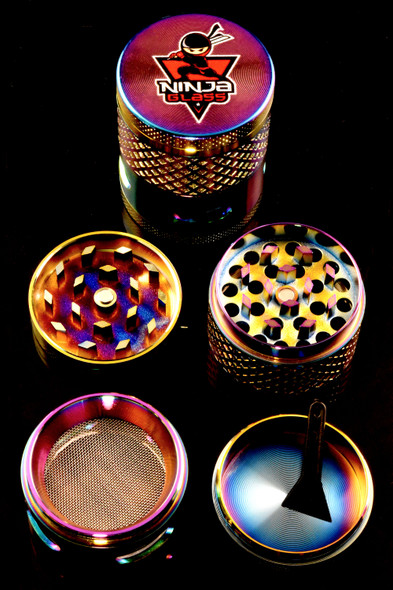 Wholesale 40mm anodized zinc alloy dry herb grinders for bulk purchase.