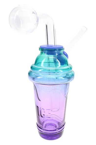 (US Made) 4.5" Colored Glass Ice Cream Cup Oil Burner Rig – OIL184