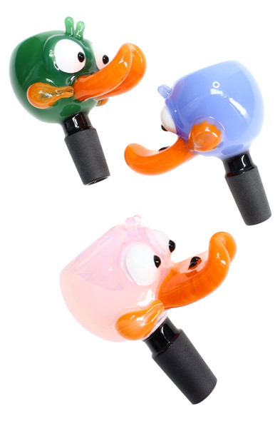 14.5mm Male Glass on Glass Duck Bowl - BS896