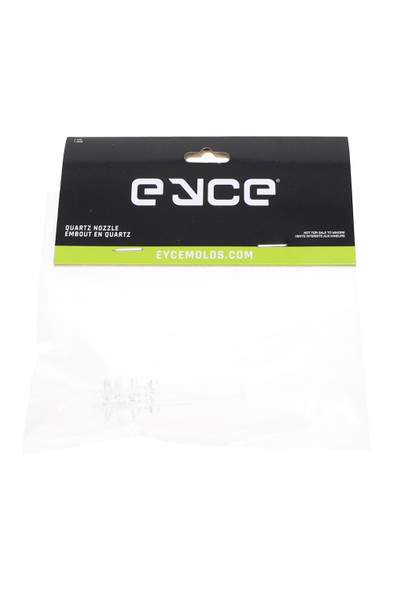 EYCE quartz nozzle retail hanging bag with black header card, shelf-ready head shop supply packaging