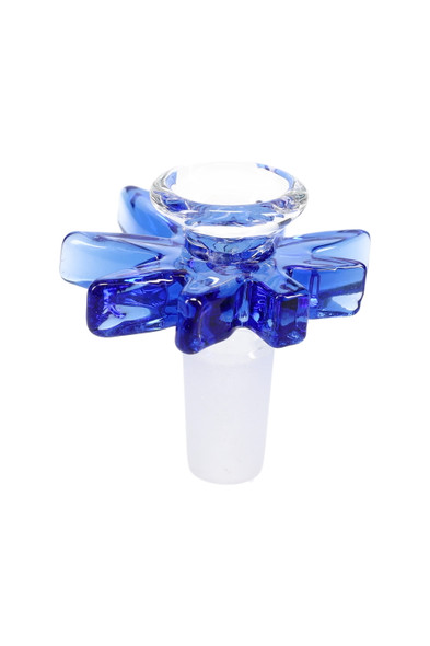 14.5mm Male Glass on Glass Leaf Bowl - BS911