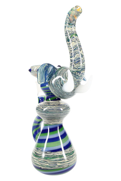 Silver-fumed 10-inch elephant water pipe with 14.5 mm female GoG joint ships fast and bubble-wrapped for retail smoke gear profit. Order wholesale today.