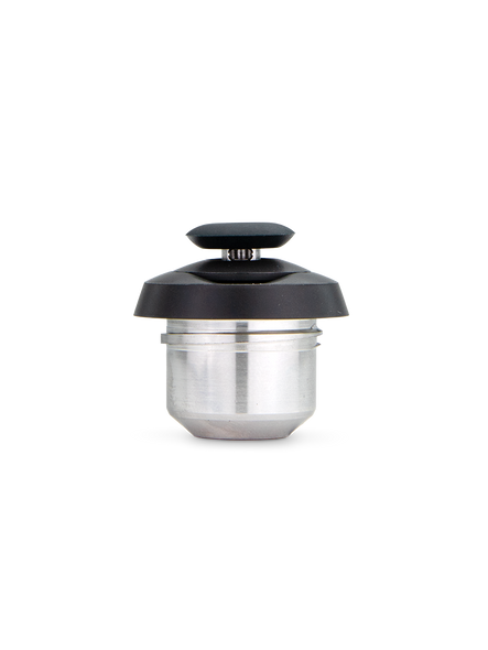 Puffco Proxy chamber with black cap and stainless bowl, front view, vape part for head-shop wholesale buyers.
