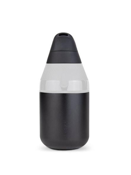 Black Puffco Proxy Core for wholesale vaporizer accessories, front view with silicone mouthpiece attached