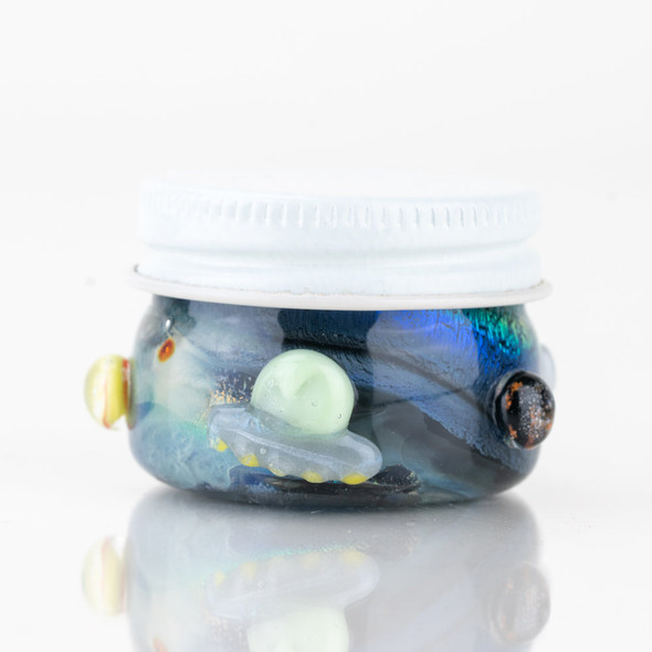1.5" Empire Glassworks Across the Universe terp jar for wholesale smoke shop displays with astronaut art